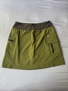 Olive Green Active Skort with Dark Waistband